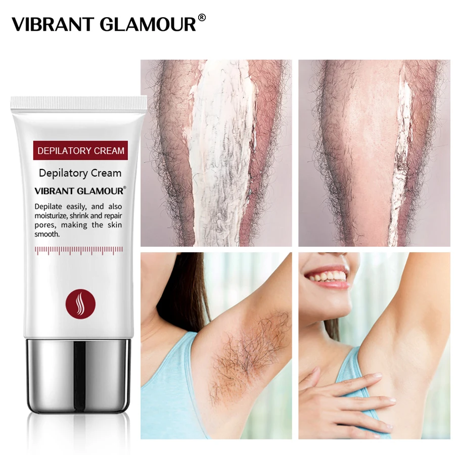 VIBRANT GLAMOUR Крем для удаления волос с депиляцией Безболезненные подмышки Ноги для рук Удаление