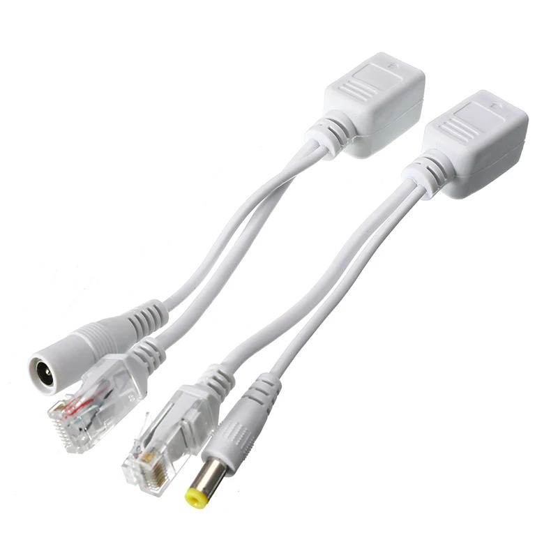  1 Pair POE Splitter + POE Injector POE Switch Cable CCTV Adapter 12V Power Supply Cable CCTV Access - 32961212457