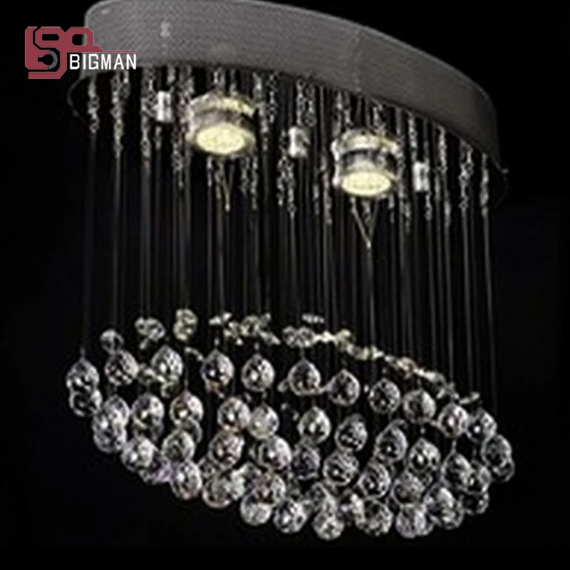 

new design oval crystal chandelier lighting flush mount crystal lamp hallway lights