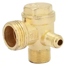 Válvula de retenção de compressor de ar, válvula de liga de zinco, três vias, unidirecional, conexão de válvula, encaixes de tubulação, válvula de rosca conector