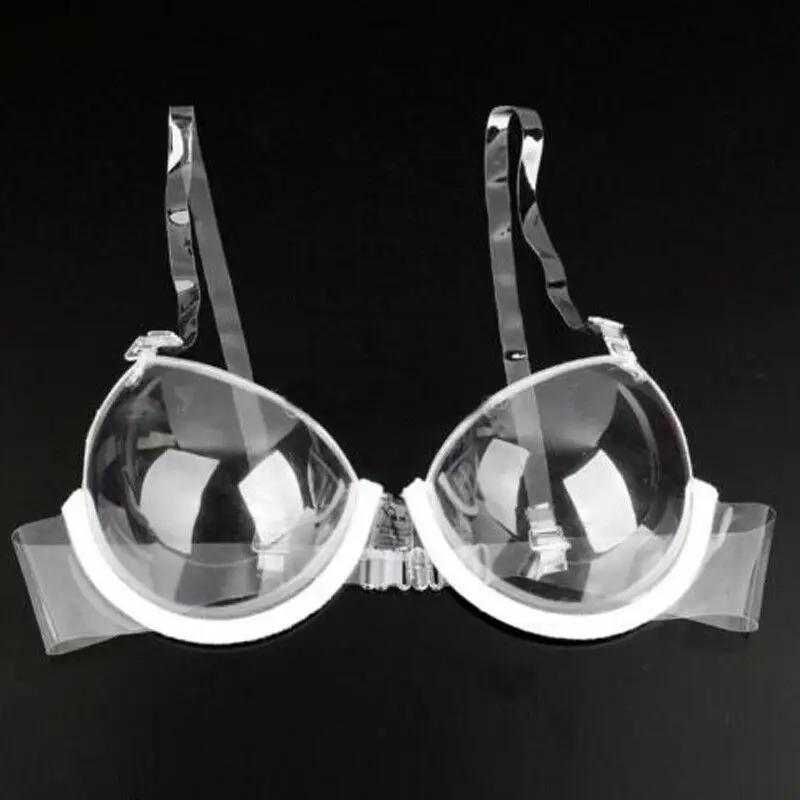 

New Arrival Free Style 3/4 Cup Transparent Clear Push Up Bra Strap Invisible Bra Women Underwire Plastic Disposable Bra Bralette