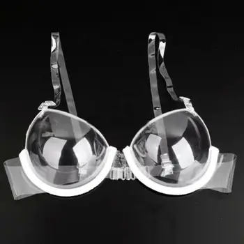 

New Arrival Free Style 3/4 Cup Transparent Clear Push Up Bra Strap Invisible Bra Women Underwire Plastic Disposable Bra Bralette