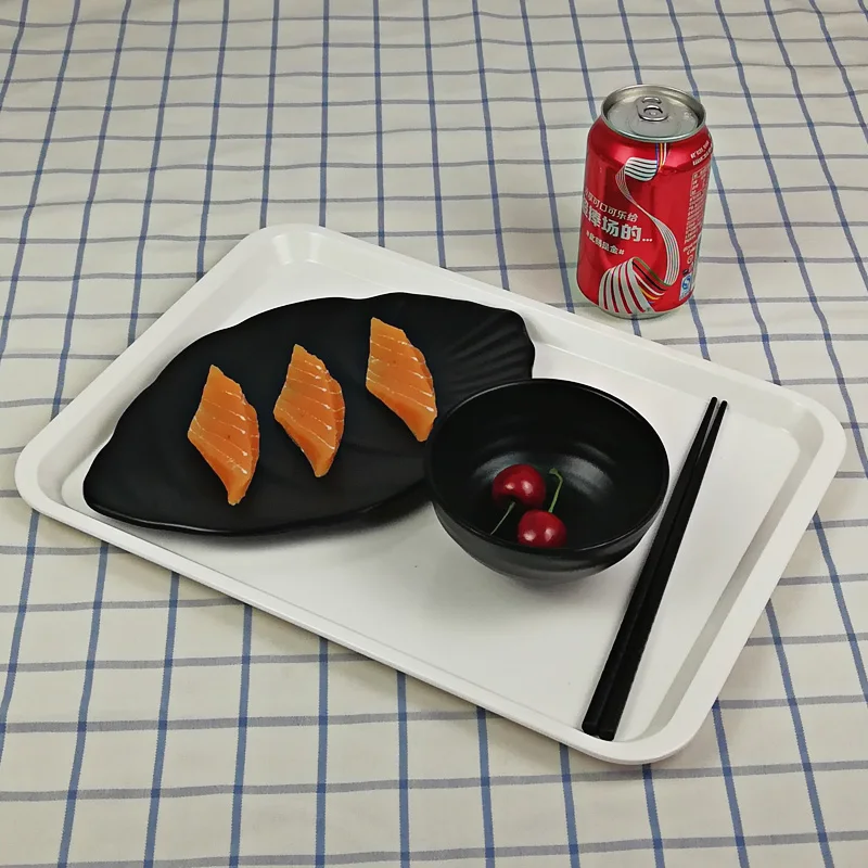 Imitation Porcelain Melamine Dinnerware Dinner Plate Rectangle Tray