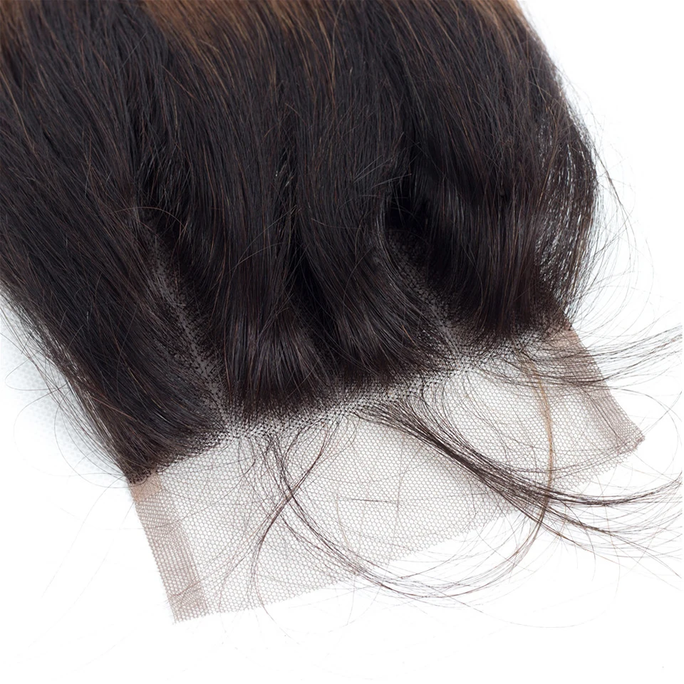 Ombre cabelo Humano Em Linha Reta Feixes de cabelo Com Fecho
