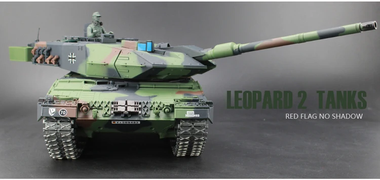 Heng Long 1/16 Германия Леопард 2A6 зеленый rc Танк зеленый конечная металлическая Версия с дымом, звуком и BB пушкой-2,4 ГГц версия