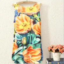 Продвижение Летний Большой с цветочным принтом женские жилеты Горячая модный стиль танки для женщин плюс и случайные женщины жилет