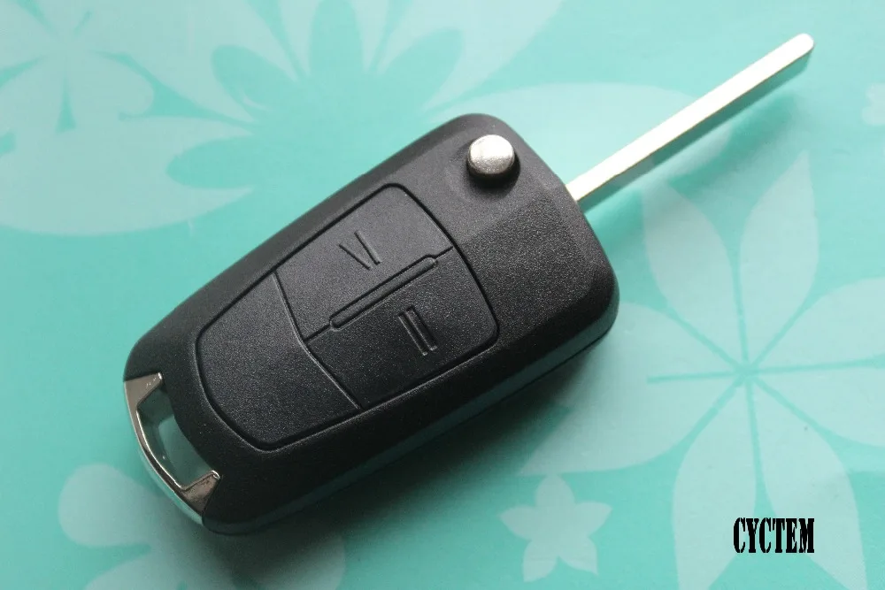 

CYCTEM Car Key Cover 2 Buttons Flip Remote Key Shell Fob Case HU100 Blade Fit For Vauxhall Opel Corsa Astra Vectra