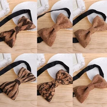 Деревянный лук галстук деревянный Мужской Новинка ручной работы свадебные аксессуары Harajuku галстук