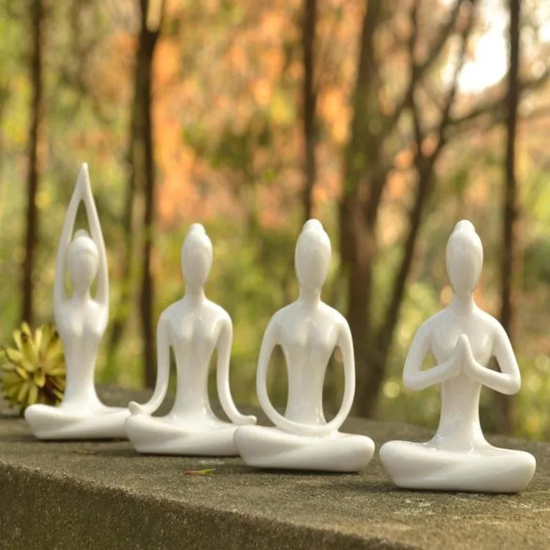 Modern Yoga Figurines Tabletop Women Meditate Ceramic Yoga Girl Lady Figurine Home Decor Crafts Enfeite De Yoga ~ Modern Yoga Figurines Tabletop Women Meditate Ceramic Yoga Girl Lady Figurine Home Decor Crafts