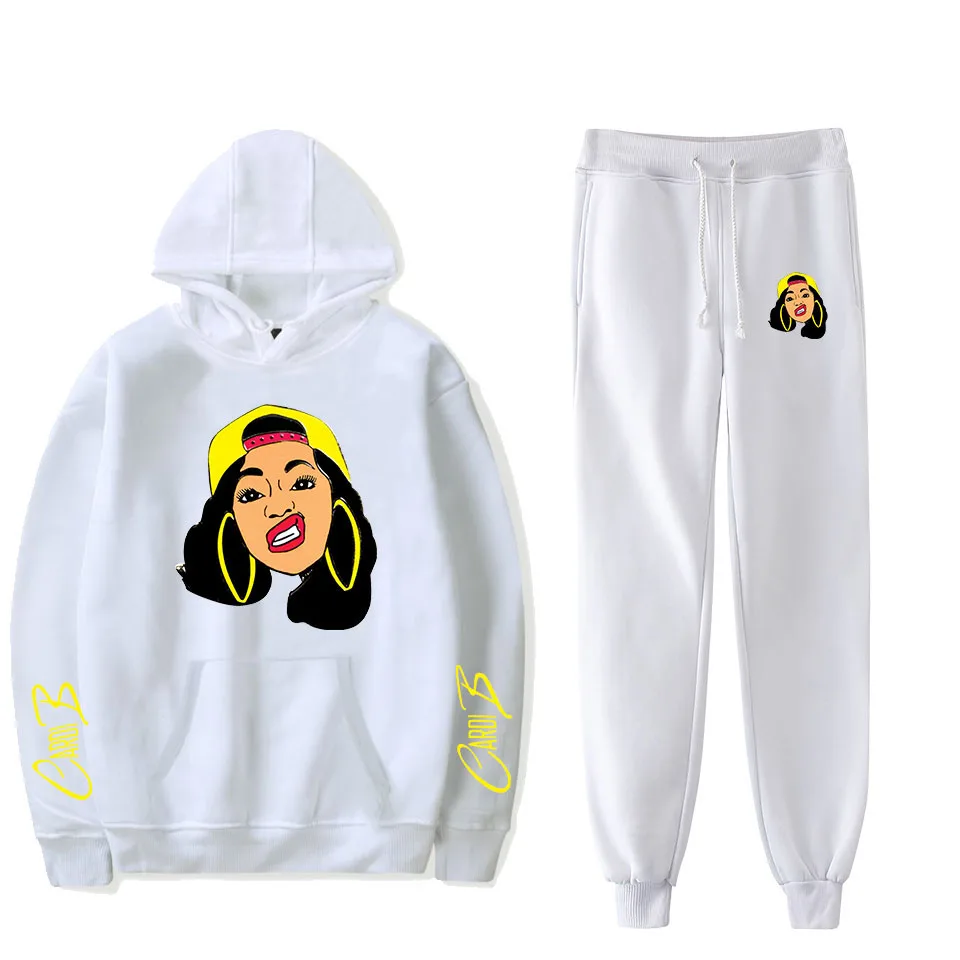 Cardi B новая одежда для женщин и мужчин весенняя одежда спортивный костюм горячая Распродажа монолитные толстовки с длинными рукавами принт Kpops Plus