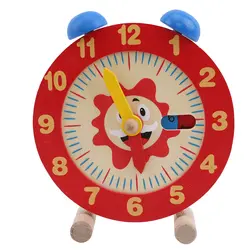Деревянный Монтессори Будильник-игрушка календарь познание дерево раннее развитие детство Интеллект игрушка календарь часы