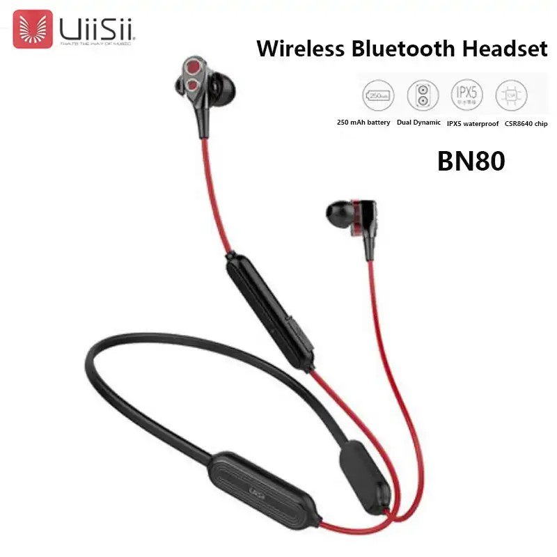UiiSii Bluetooth Stereo Kopfhörer Sport Ohrhörer In Ear Headset für Android iOS