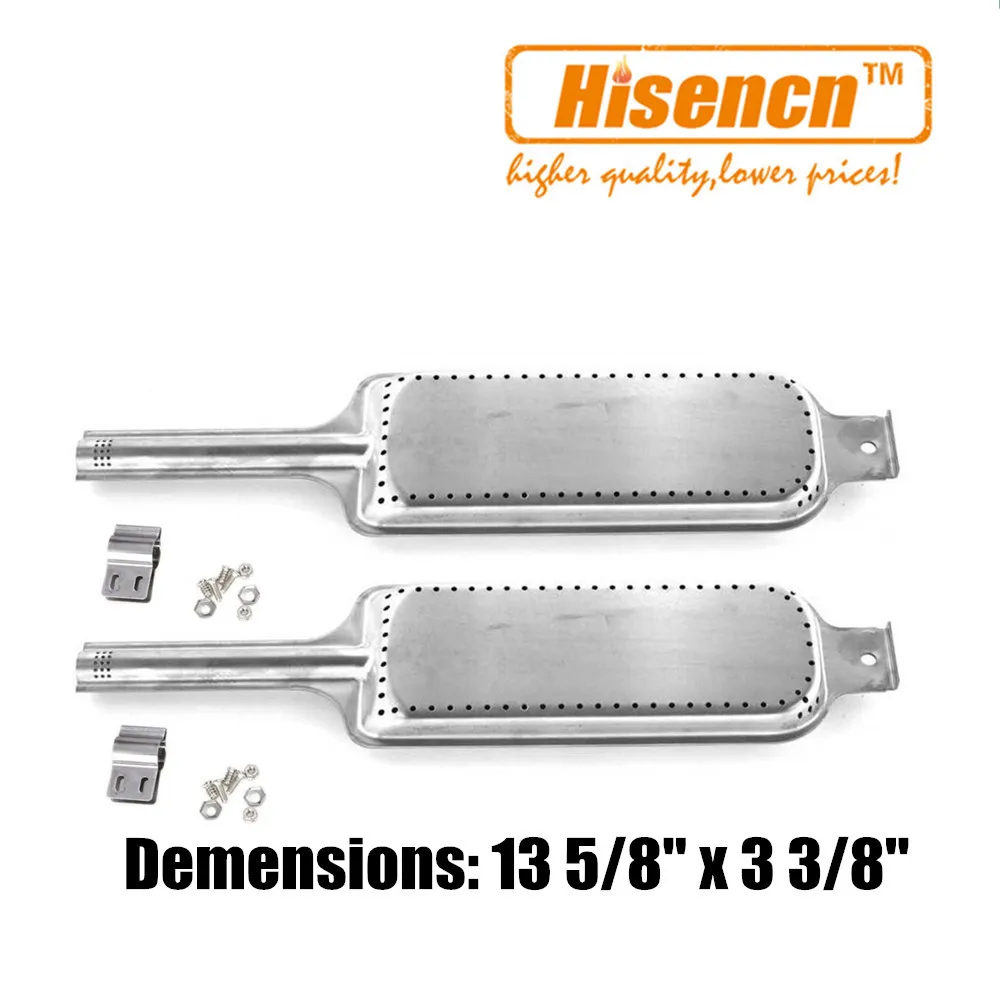 

Hisencn 14631 2pcs/pk 13. 68'' Universal Adjustable Stainless Steel Burner Parts Replacement for Charbroil, Kenmore and Others