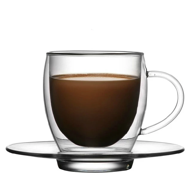 europäische coffee office cup online shopping 250ml coffee mug transparent double glass tea cup with saucer creative european style heatresistant europäische coffee office cup online shopping 250ml coffee mug transparent double glass tea cup with saucer creative european style heatresistant