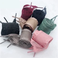 1 пара/Новые складывающиеся волнистые шнурки для обуви 4 см ширина для отдыха парусиновые кроссовки с шнурками 80 см/100 см/120 см/140 см длина