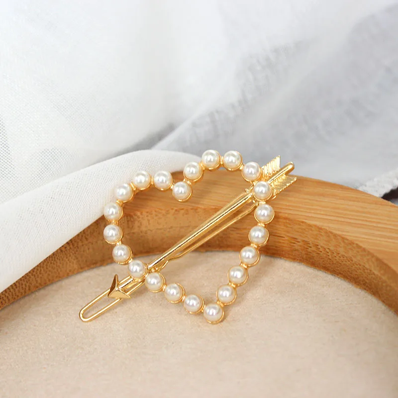 2019 Hot Sale Women Girls Elegant Pearl Geometric& hear Alloy Hair Clips Barrettes Hairpins Female Hair Styling Accessories F002 2019 Hot Sale Women Girls Elegant Pearl Geometric& hear Alloy Hair Clips Barrettes Hairpins Female Hair Styling Accessories F002