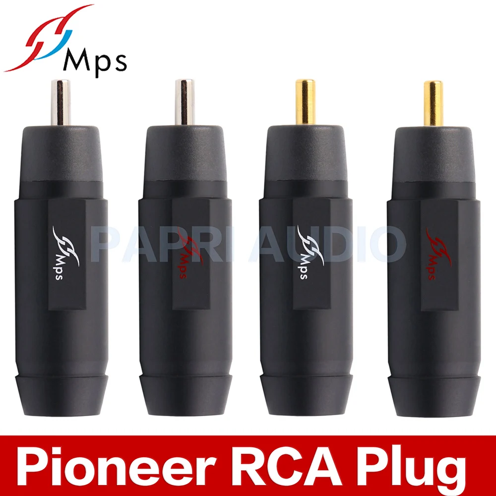MPS Pioneer-8G/10G/11G/8R/10R/11R Connector HiFi RCA Repair Plug Audio Jack Gold Plated Rhodium Plated Plugs For 8MM/10MM Cable