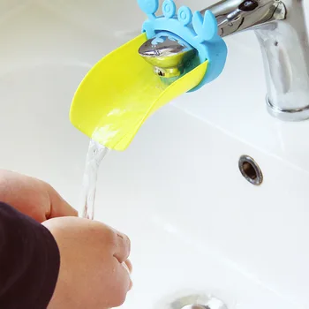 

Silicone Baby Tubs Crab Style Kids Faucet Extender Children Hand Washing Extender Bathroom Sink Rubber Water Reach Faucet Sink