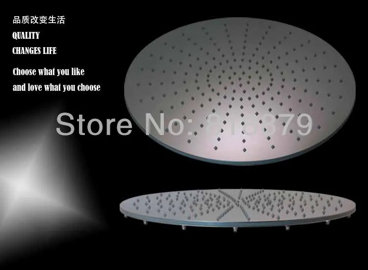 20" Round shower rose retractable stainless steel bathroom rain shower