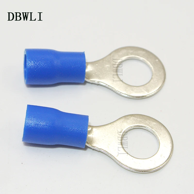 50pcs blue 1/2&quotRing Terminals Connectors Crimp suit 1.5-2.5mm2 Cable Wire Connector cable Terminal RV2-12 | Обустройство дома
