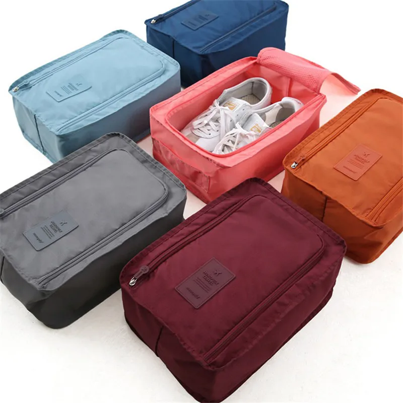 Convenient Travel Cosmetic Storage Bag Nylon 6 Colors Portable Makeup Tools Organizer Bags Sorting Pouch Multifunction