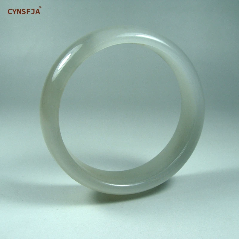 

Certified Natural Chinese Hetian Jade Nephrite Xinjiang Jade Bangle Bracelets Inside 58mm High Quality Wonderful Birthday Gifts