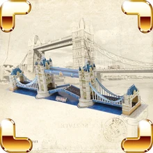 Новогодний подарок ЛОНДОН мост 3D Пазлы большая модель здания Обучающие игрушки, пазлы DIY игра дети семья подарок ручной работы