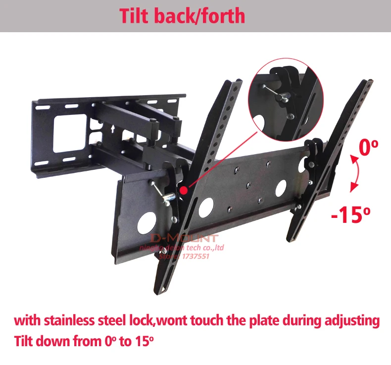 DL-D-120MT универсальный металлический 3"-65" 5" 46" выдвижной полный движения 60 кг шарнирный 6 кронштейна для телевизора ЖК-Подставка Полка
