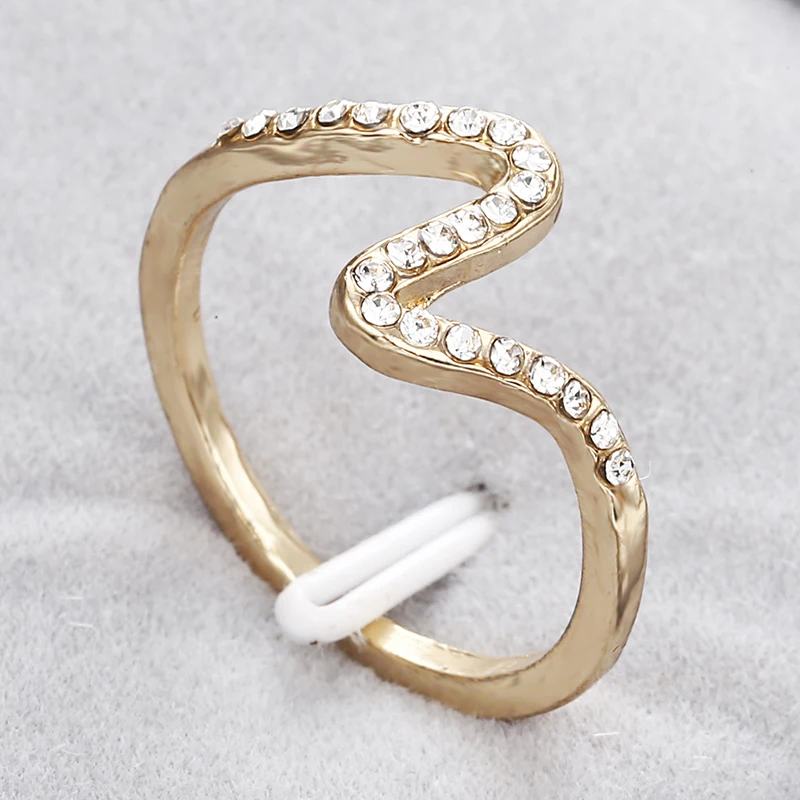 Ювелирные изделия в Корейском стиле простые милые стразы кольцо Bague Bijoux Femme