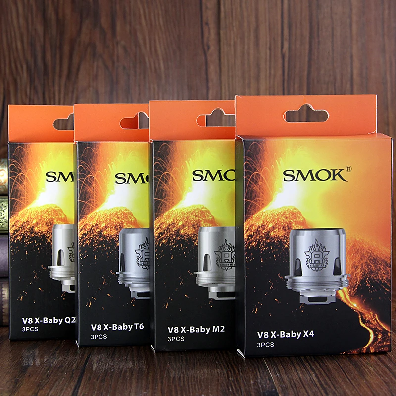 Оригинальный распылитель Smok TFV8 X Baby V8 M2/T6/Q2/X4 Core Dual Head для BABY Beast|Испарители