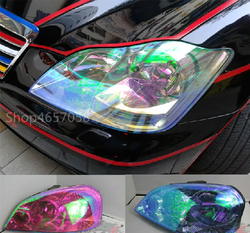 

10Rolls 30cmx9m Transparent Car Lamp Vinyl Chameleon Headlight Tint Film