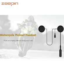 Zeepin мотоциклетные Шлемы-гарнитуры Беспроводной Bluetooth наушники ручной Бесплатная музыке Стерео Динамики наушников переговорные Интерком