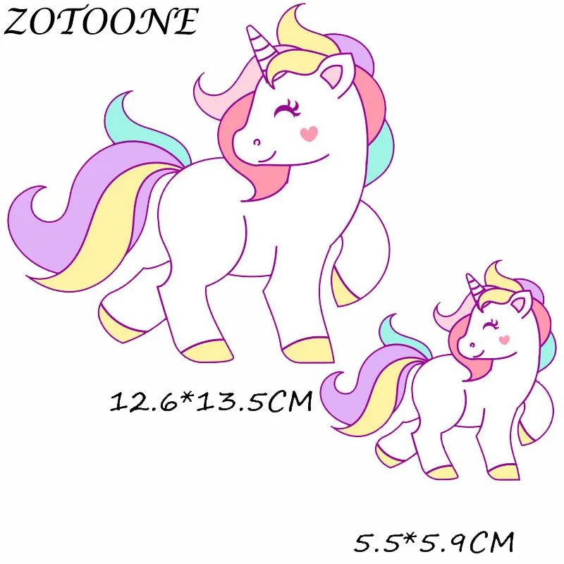 

ZOTOONE 2pcs Tactical DIY Iron on Transfer for Clothing Stickers Unicorn Patches for Kid Clothing Dress Jacket Decoration E