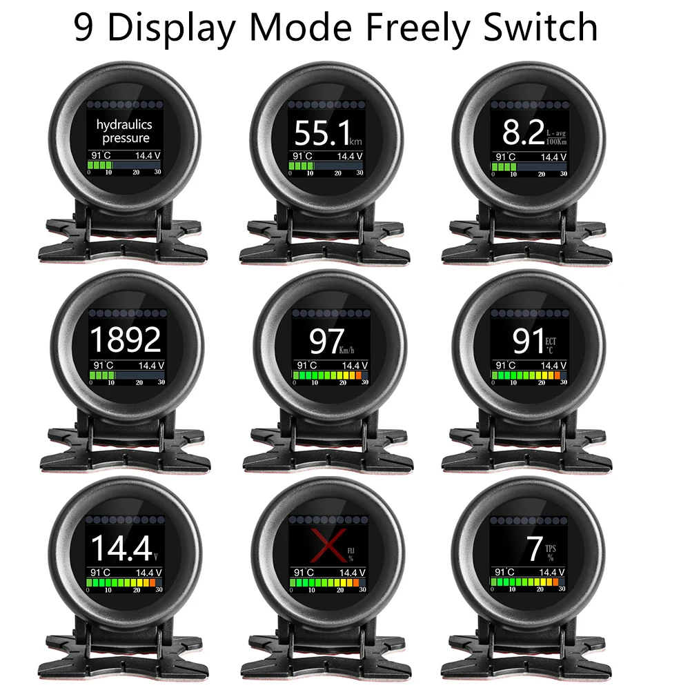 OBDSPACE A205 OBDII Автомобильный дисплей Автомобильный цифровой измеритель скорости сигнализации датчик температуры воды масла бортовой компьютер OBD диагностический инструмент