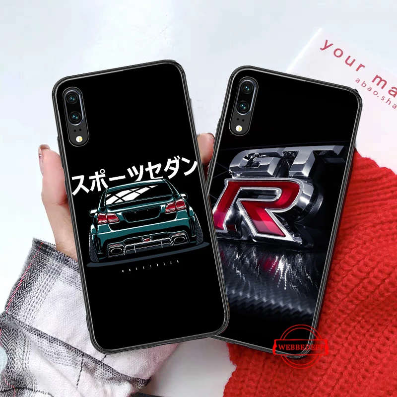Силиконовый чехол для NISSAN GTR Huawei P8 Lite 2015 2017 P9 2016 Mimi P10 P20 Pro P Smart 2019 P30|Бамперы| |
