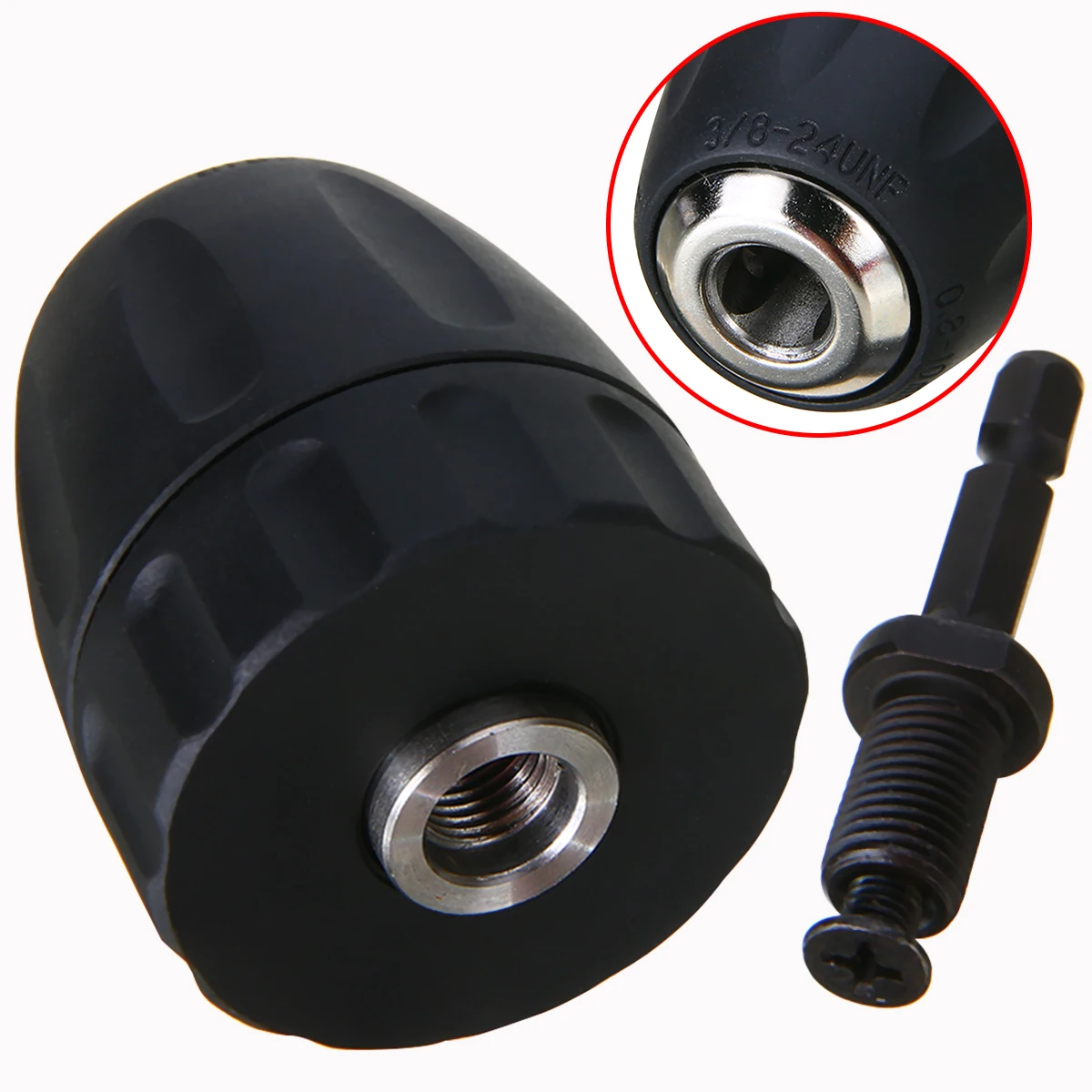 New Keyless Drill Chuck Screwdriver Impact Driver Adaptor 1/4 '' Shank To 3/8'' Hex Shank Adapter Mayitr Drill Bits Hot Selling