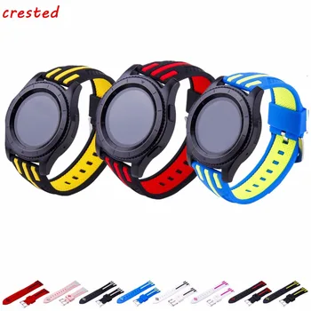 

CRESTED Sport silicone band For Samsung Galaxy watch 46mm/Gear S3 Frontier/Classic strap replacement wrist Bracelet watchband