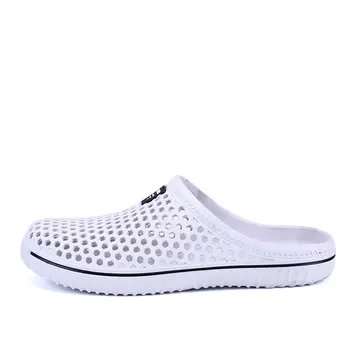 

DCOS New Summer Sandals Men Breathable Mesh Shoes Mules Clogs Breathable Beach Pool Bathroom Antislip Hollow Slippers Male Wat