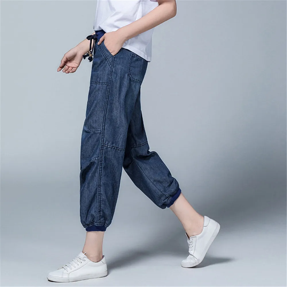 Джинсы больших размеров женские модные хлопковые стильные широкие брюки с пуговицами, складные женские джинсы Mujer jean femme denim spodnie damskie