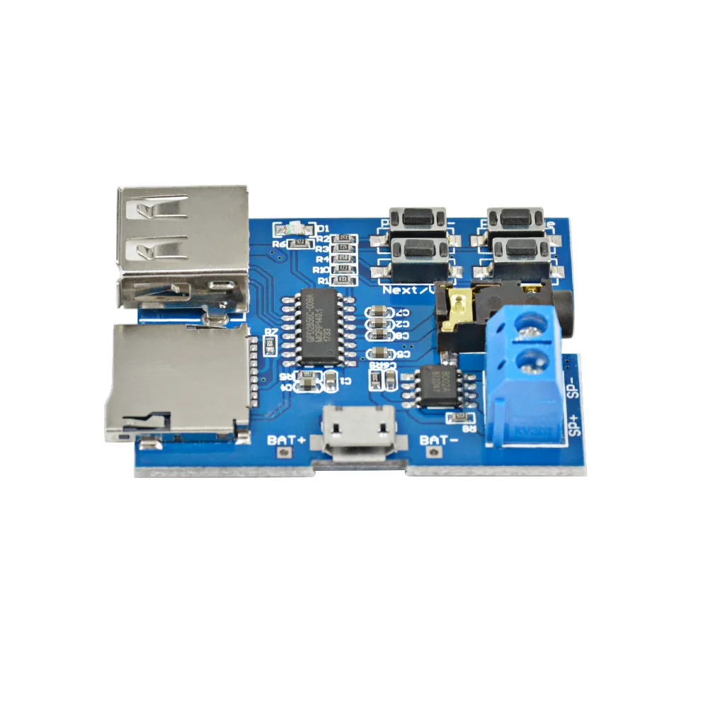 AIYIMA Built in 2W Monaural Amplifier MP3 Lossless Decoding Module TF Card U Disk MP3 Player Decoder Module