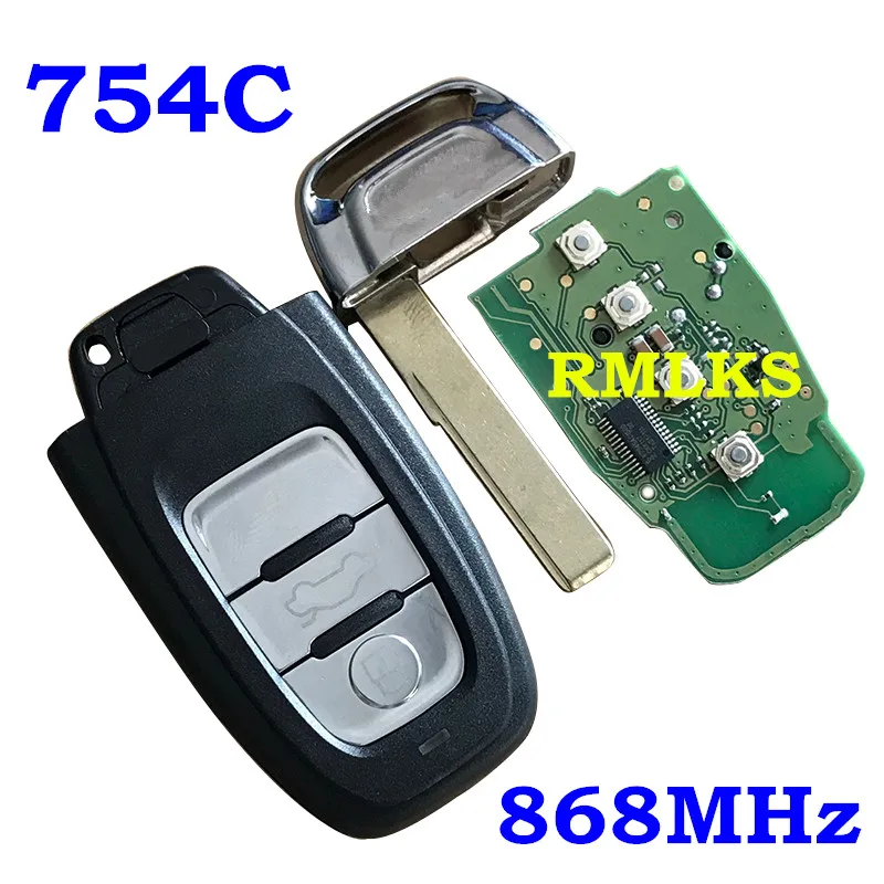 

3 Buttons Remote Key 315MHz 433MHz 868MHz for Audi A4L Q5 8T0 959 754 C 8K0959754G 8T0959754J 8K0959754D Remote System