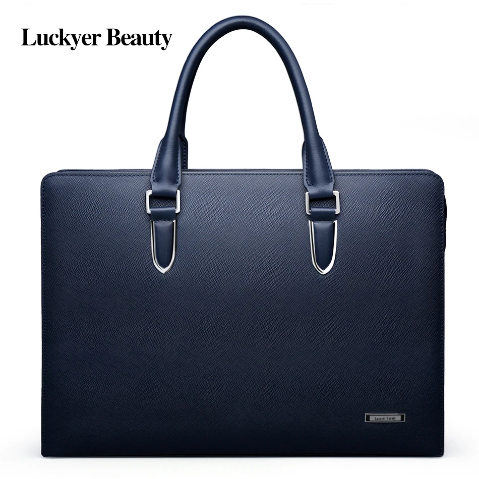 LUCKYER الجمال الشهيرة العلامة التجارية الرجال حقائب جلد البقر الحقيقي الرجال Crossbody أكياس عالية الجودة الذكور رسول حقائب كتف