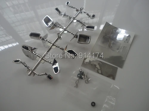 

1/10 RC Car accessories r/c car  parts Mirror lamp/mirror light fixture  for 1/10  body shell 2pcs/lot  silver free shipping