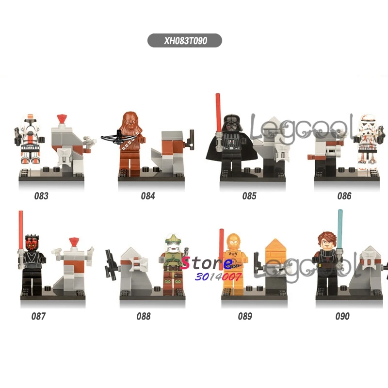 

1PCS model building blocks figures starwars Republic Trooper Darth Vader Bounty Hunter C-3Po toys for children gift