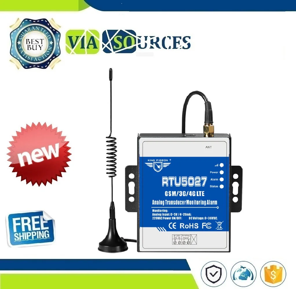 RTU5027 GSM 3G 4G LTE Wireless IOT Modbus Gateway Analog Transducer Power Status Monitoring Alarm Controller