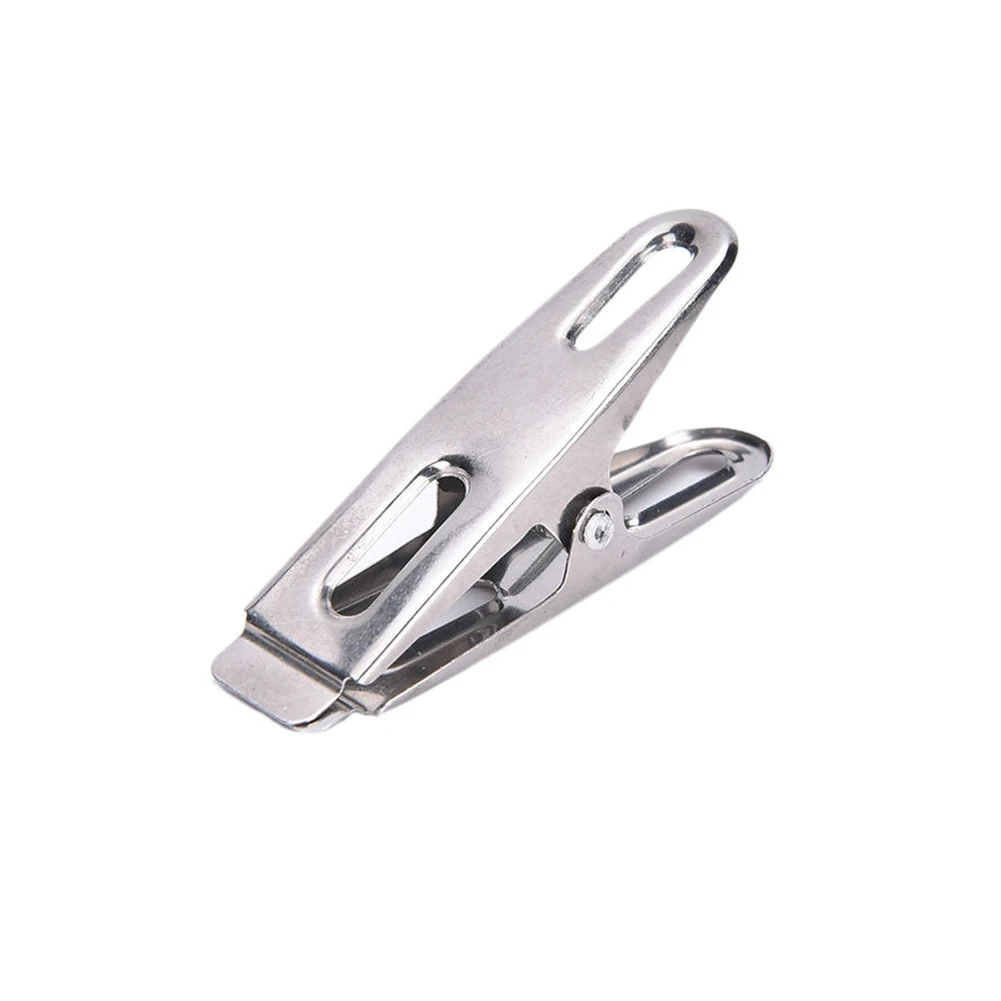 

20pcs/lot Stainless Steel Washing Line Sheets Clothes Pegs Hang Pins Clips Windproof Garden Clamps Silver color