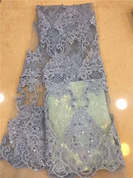 

High Quality Nigerian Lace Fabrics 2019 African French Net Lace Fabric Tulle Mesh Fabric For Party green(FJ-9-18
