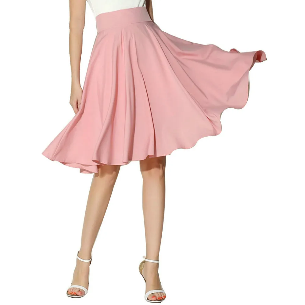 medium length pleated skirt