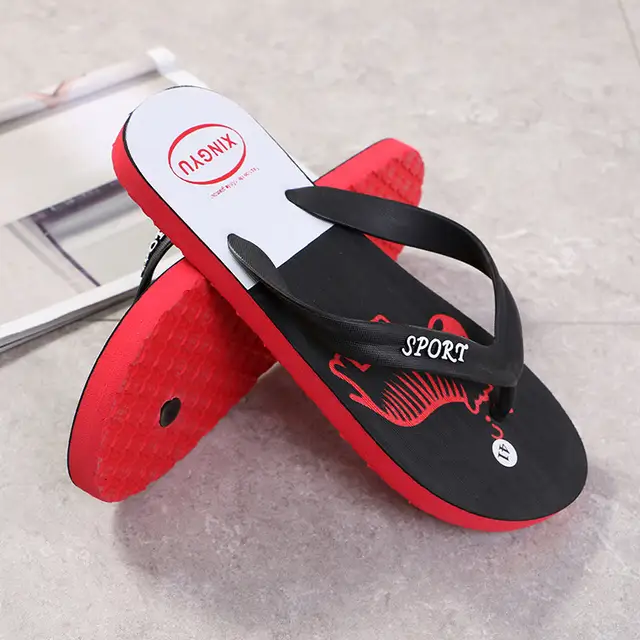 neutral colored flip flops