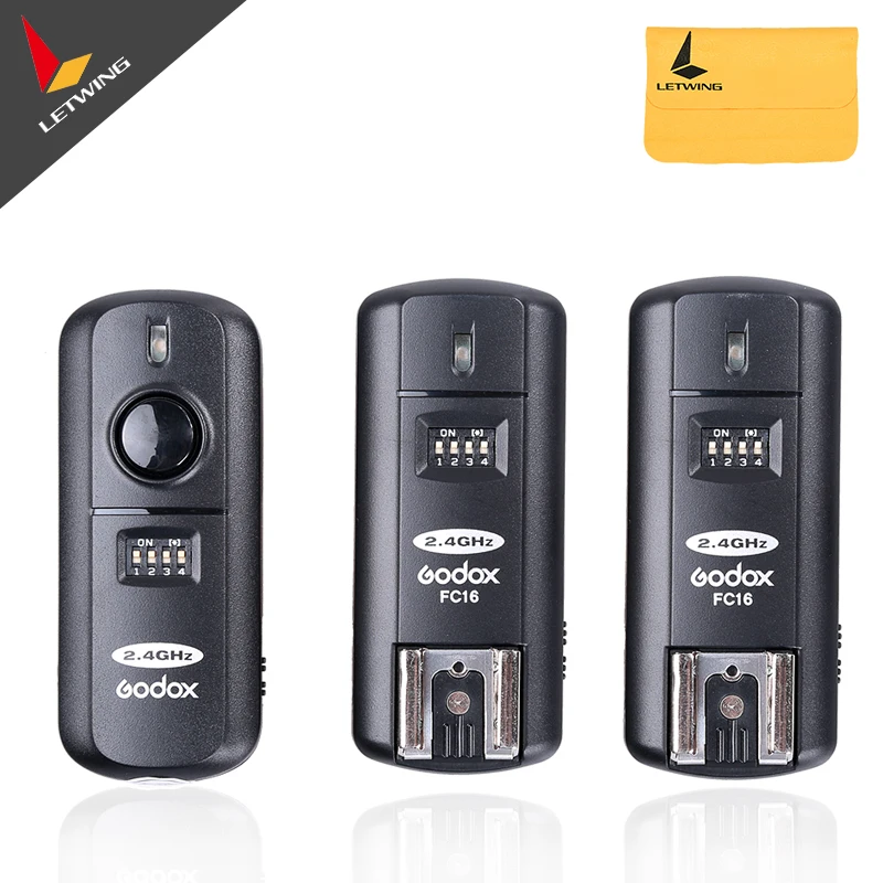 

GODOX FC-16 16 Channel 2.4G Wireless Studio Camera Flash Trigger 2 Receiver For Nikon (With free gift)